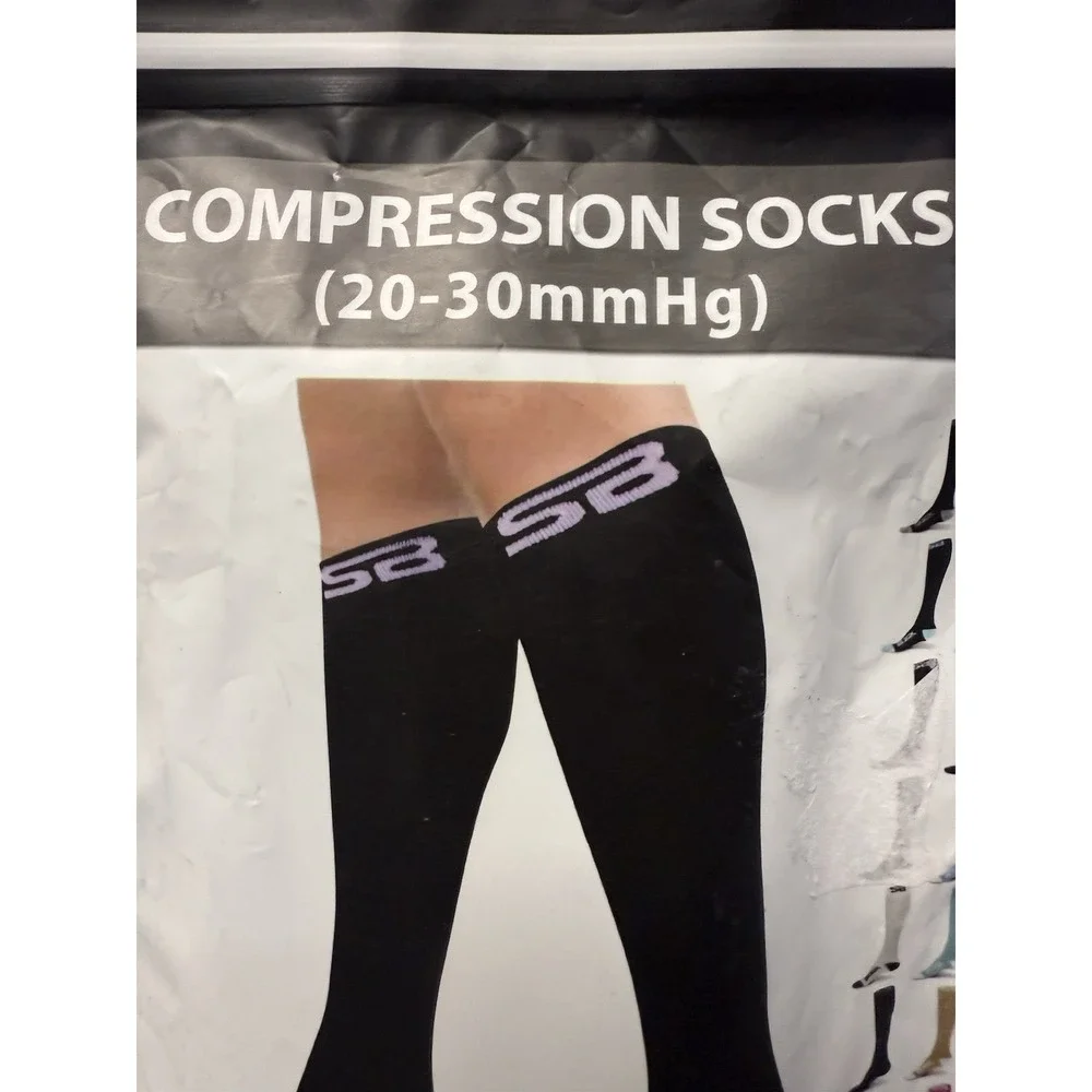 SB SOX compression socks 20-30 MmHg Black And Purple